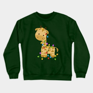 Christmas Giraffee is trying Crewneck Sweatshirt